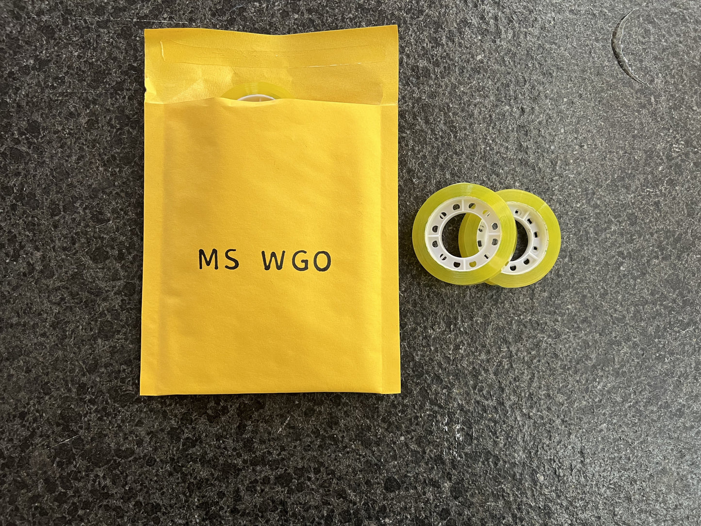 MS WGO 10 Rolls Clear Transparent Tape Gummed Tape for Stationery Household Use