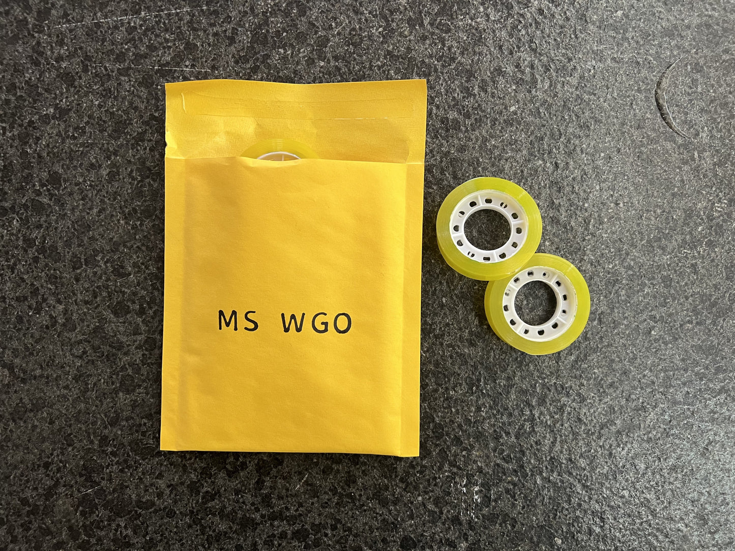 MS WGO 10 Rolls Clear Transparent Tape Gummed Tape for Stationery Household Use