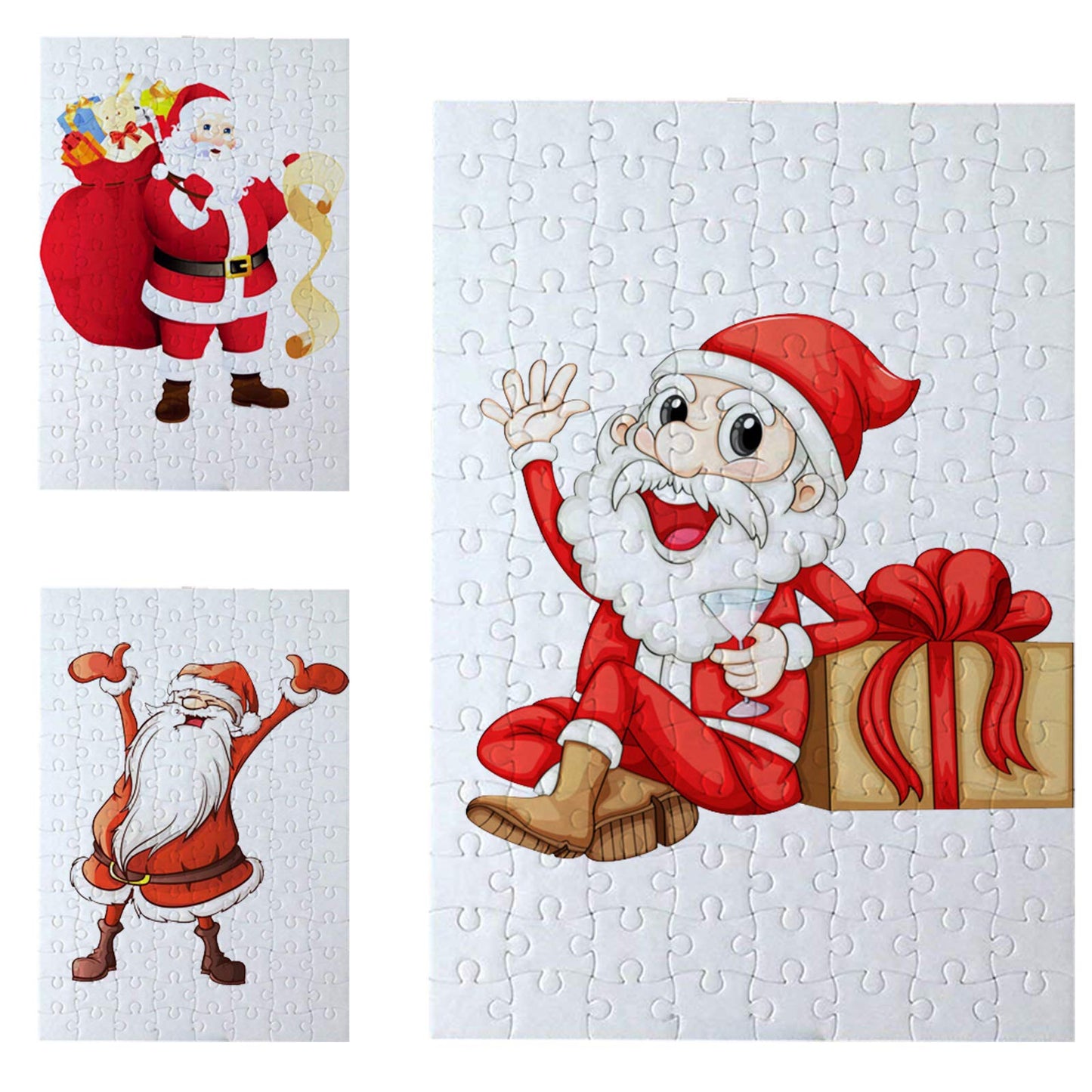 MS WGO 10 Sets Blank Sublimation A5 Jigsaw Puzzle with 48 Pieces DIY Heat Press Transfer Crafts A5 Thermal Transfer Puzzle Wholesale DIY Thermal Transfer Pearl Puzzle Blank Puzzle Thermal Transfer Supplies